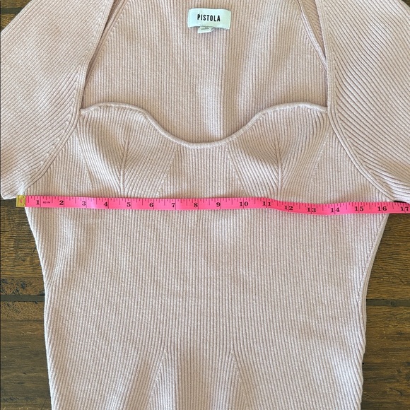Pistola Light Pink Short Sleeve Sweater - Picture 5 of 7